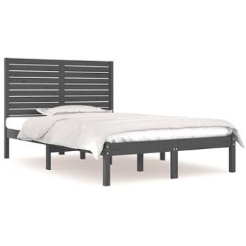 Rám postele sivý masívne drevo 120 × 190 cm Small Double, 3104580