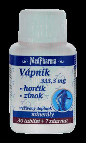 Medpharma Vápnik 333,3 mg, horčík, zinok  37 tbl