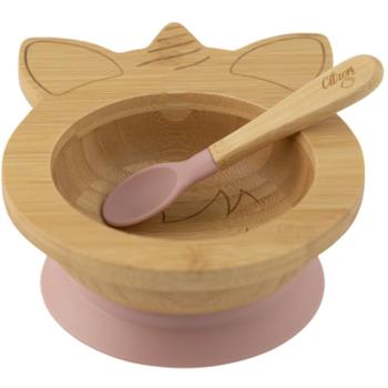 Citron Bamboo Bowl miska s prísavkou Unicorn 250 ml