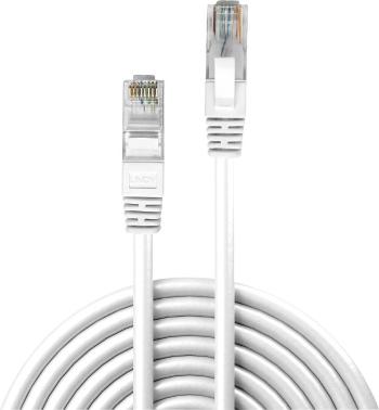 LINDY 48100 RJ45 sieťové káble, prepojovacie káble CAT 6 U/UTP 30.00 m biela s ochranou 1 ks