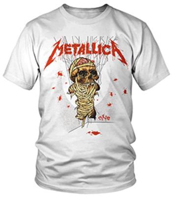 Metallica Tričko One Landmine White M