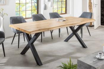 LuxD Dizajnový jedálenský stôl Kaniesa 200 cm hnedý - vzor divý dub