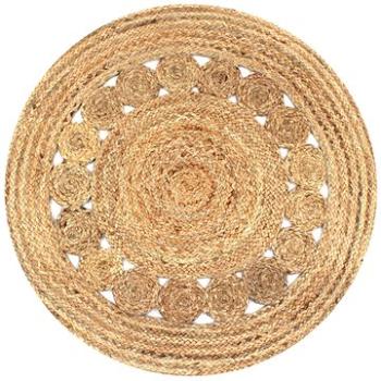 Kusový koberec z juty zo splietaným dizajnom 90 cm okrúhly (245342)