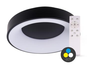 T-LED SMART TUYA Čierne LED stropné svietidlo guľaté 380mm 32W CCT s DO 105554