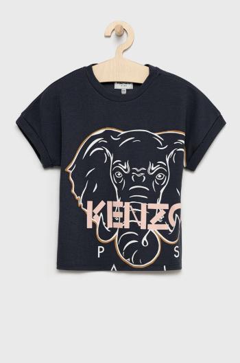 Detské tričko Kenzo Kids čierna farba,