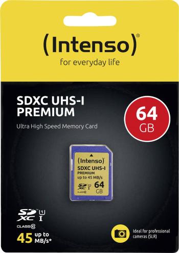 Intenso Premium SDXC karta 64 GB Class 10, UHS-I