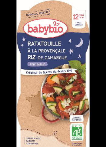 Babybio Good Night menu ratatouille po prevensálsku s rýžou 2 x 200 g