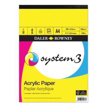 D&R SYSTÉM3 - Skicár na akryl A4 (20 listov)