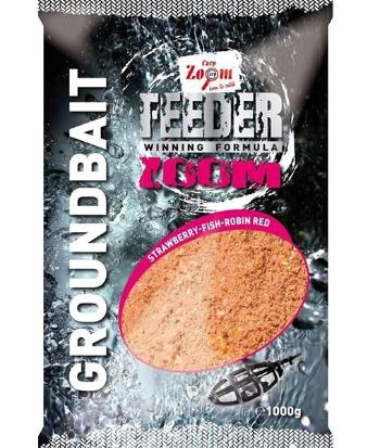 Carp zoom krmítková zmes feeder zoom 1 kg - jahoda ryba robin red