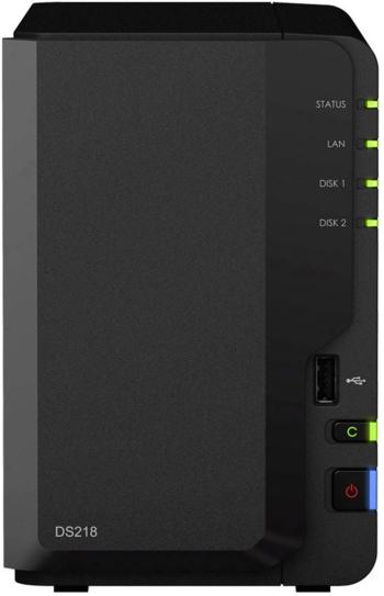 Synology Diskstation DS218 skriňa pre NAS server  2 Bay predné USB 2.0 konektor DS218