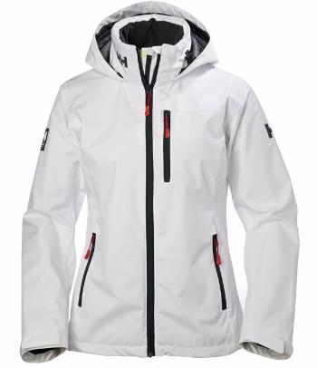 Helly Hansen Women's Crew Hooded Midlayer Sailing Jacket White XL