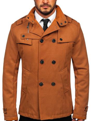 Pánsky kabát vo farbe ťavej srsti Bolf 8857