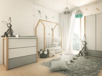Detská izba PINETTE rastúca posteľ so zásuvkou
