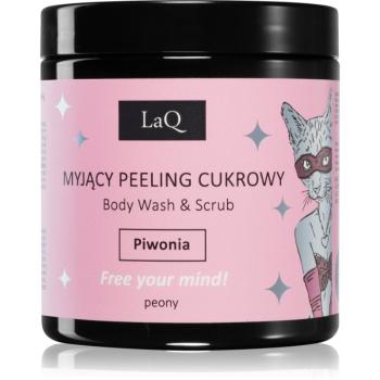 LaQ Kitten Peony čistiaci peeling na telo 220 g