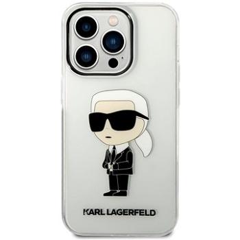 Karl Lagerfeld IML Ikonik NFT Zadný Kryt pre iPhone 14 Pro Max Transparent (KLHCP14XHNIKTCT)