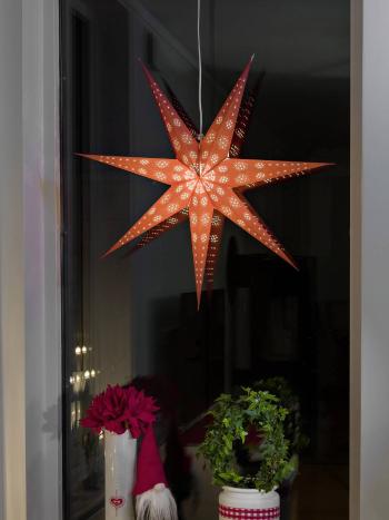 Konstsmide 2990-520 vianočná hviezda   žiarovka, LED  červená  s vysekávanými motívmi, so spínačom