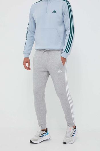 Tepláky adidas šedá farba, melanžové