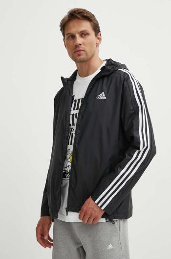 Bunda adidas Essentials pánska, čierna farba, prechodná, IB0381