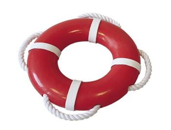 Nobby Plácajúca hračka pre psy na hru vo vode Floating Záchranné koleso s lanom s rozmerom Ø15cm