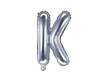 Fóliový balón písmeno "K", 35 cm, strieborný (NELZE PLNIT HELIEM) - PartyDeco