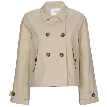 Only  ONLAPRIL SHORT TRENCHCOAT CC  Kabátiky Trenchcoat Béžová