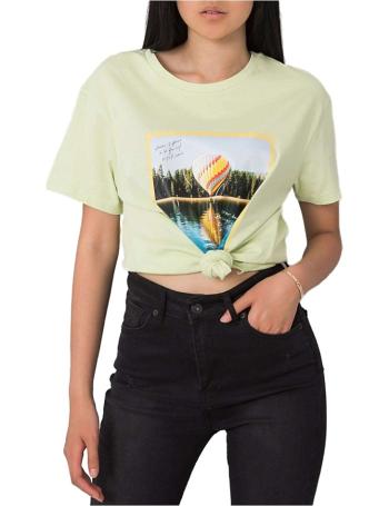 Svetlozelené dámske tričko s potlačou vel. M