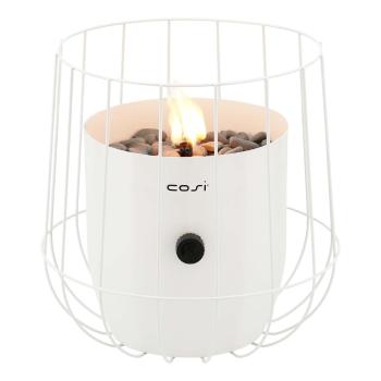 Biela plynová lampa Cosi Basket, výška 31 cm