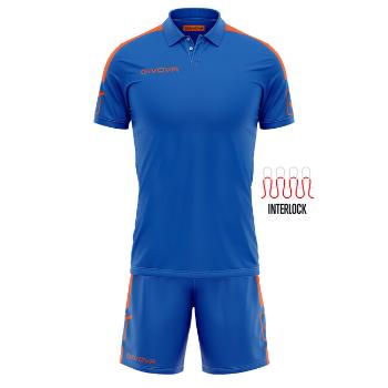 KIT PLAY AZZURRO/ARANCIO FLUO Tg. M