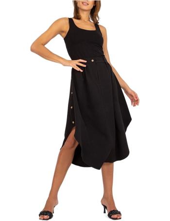 čierna midi sukňa s gombíkmi vel. L/XL