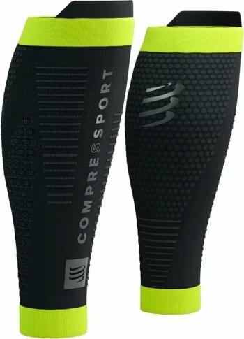 Compressport R2 3.0 Flash Black/Fluo Yellow T2 Bežecké návleky na lýtka