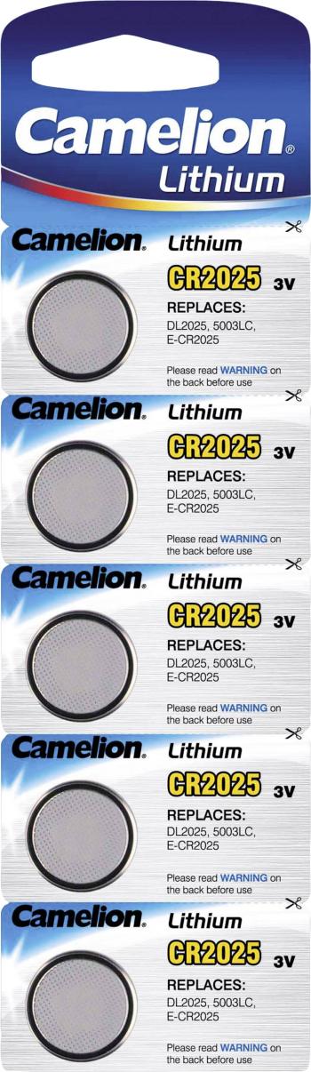 Camelion CR2025 gombíková batéria  CR 2025 lítiová 150 mAh 3 V 5 ks