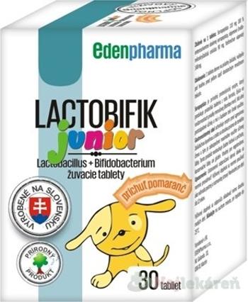 EdenPharma LACTOBIFIK junior žuvacie tablety príchuť pomaranč 30 ks
