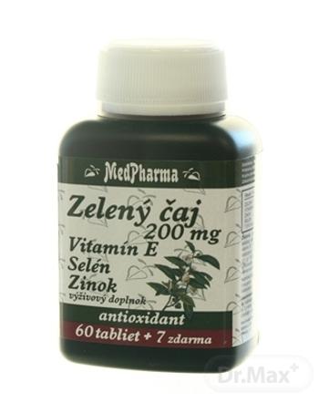 MedPharma ZELENÝ ČAJ 200 MG + Vit. E + Se + Zn