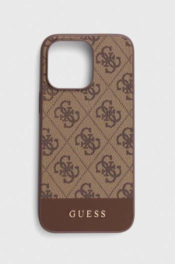 Puzdro na mobil Guess iPhone 15 Pro Max 6.7" hnedá farba