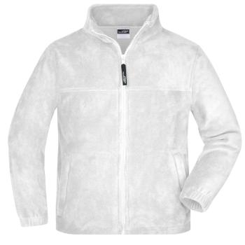 James & Nicholson Detská fleece mikina JN044k - Biela | XS