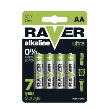 EMOS B7921 RAVER ALKALICKE BATERIE LR6 AA, 4KS BLISTER