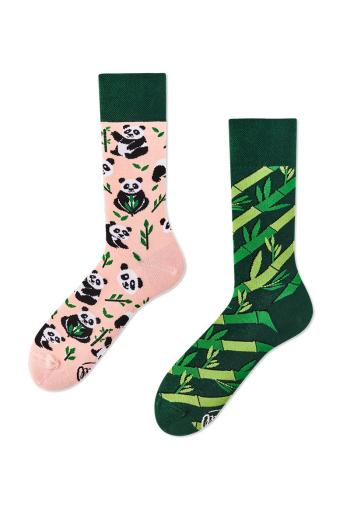 Ružovo-zelené ponožky Sweet Panda