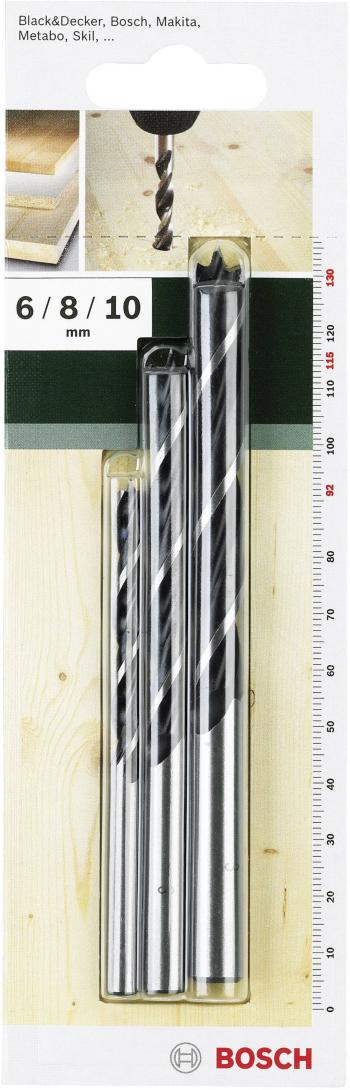 Bosch Accessories 2609255308 sada špirálových vrtákov do dreva 3-dielna 6 mm, 8 mm, 10 mm  valcová stopka 1 sada