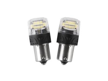 Autožiarovka LED BA15S 12V CARCLEVER 16LED 2835SMD biela 2ks