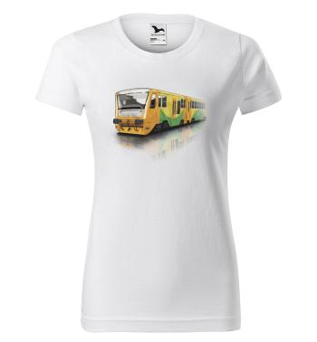 Tričko Regionálny vlak (Veľkosť: S, Typ: pre ženy, Farba tričká: Biela)
