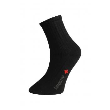 Ponožky pre osoby s objemnými nohami - čierne - Ovecha Veľkosť: L (35-38)