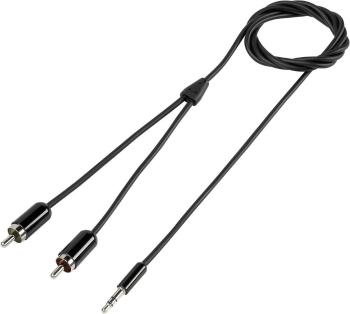 SpeaKa Professional SP-2518840 cinch / jack audio prepojovací kábel [2x cinch zástrčka - 1x jack zástrčka 3,5 mm] 10.00
