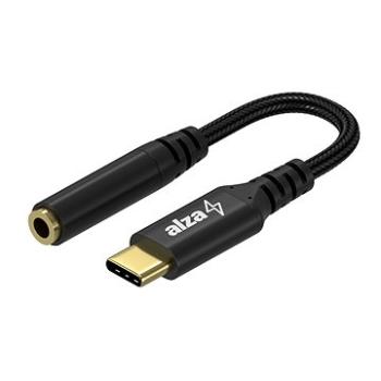 AlzaPower USB-C (M) na 3,5 mm Jack (F) 0,1 m čierna (APW-ADTC3J01B)