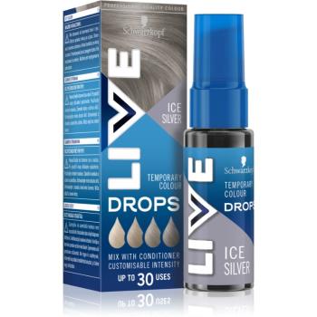 Schwarzkopf LIVE Drops zmývateľný farebný tieň odtieň Ice Silver 30 ml