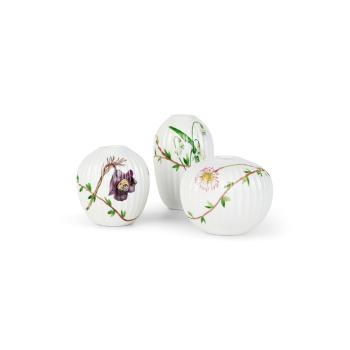 Súprava 3 miniatúrnych porcelánových váz Kähler Design Hammershøi Spring