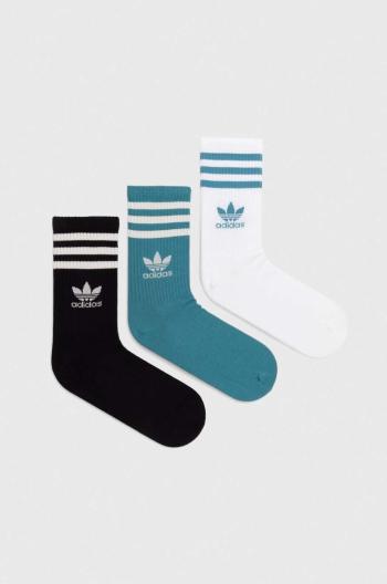 Ponožky adidas Originals 3-pak biela farba