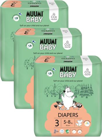 Muumi Baby 3 Midi 5-8 kg, mesačné balenie eko plienok