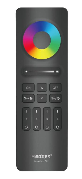 LED Solution Mi-Light RF diaľkový ovládač pre RGB+CCT LED pásiky, 4-kanálový C5