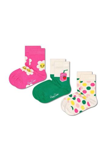 Detské ponožky Happy Socks Kids Smiley Daisy 3-pak