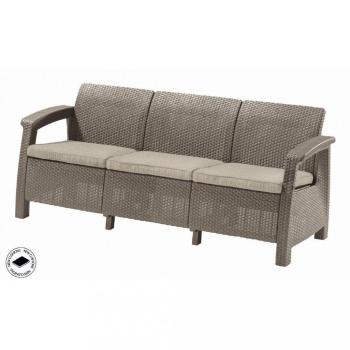 KETER /258978/ CORFU MAX LOVE SEAT TROJSEDACKOVA POHOVKA CAPPUCCINO